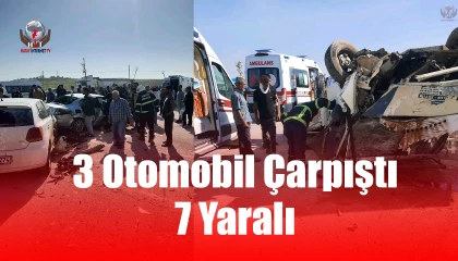 Hatayda 3 otomobil çarpıştı: 7 yaralı
