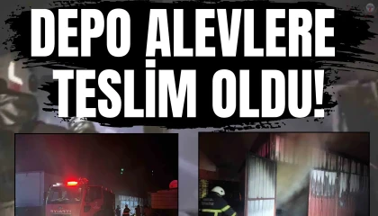 Hatayda depo alevlere teslim oldu