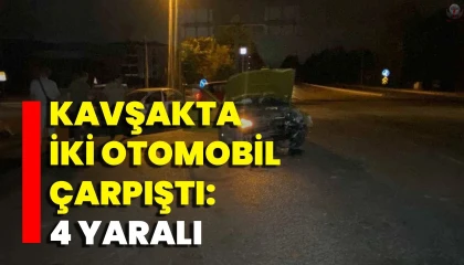 Hatayda iki otomobil çarpıştı: 4 kişi yaralandı