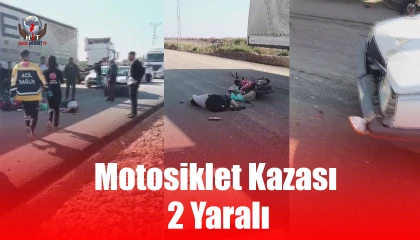 Hatayda otomobille, motosiklet çarpıştı: 2 yaralı