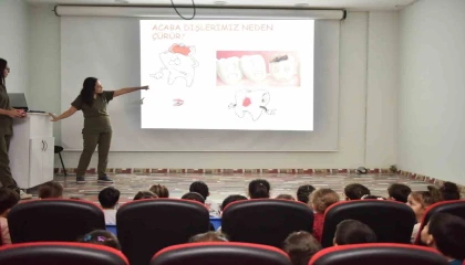 Kepezde miniklere diş sağlığı eğitimi