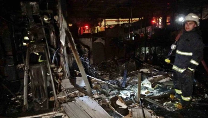 Konyaaltı Sahilindeki kafe yanarak küle döndü, 5 yavru köpek telef oldu