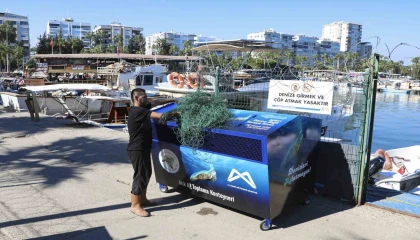 Mersinde balıkçı ağları geri dönüşüme kazandırılıyor