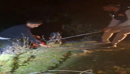 Osmaniyede kontrolü kaybeden motosiklet sürücüsü uçuruma yuvarlandı