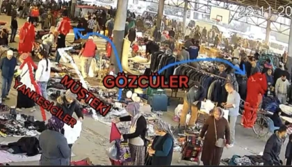 Osmaniyede pazarda yankesicilik yapan 5 şüpheli, gizli bölmeli araçla yakalandı