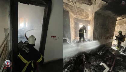 Samandağda depo yangını