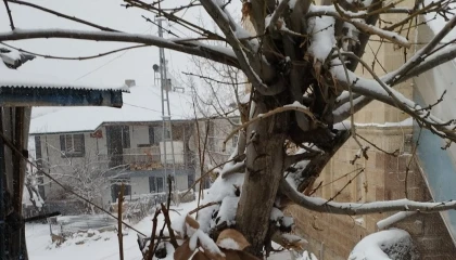 Adananın Tufanbeyli ilçesi karla kaplandı