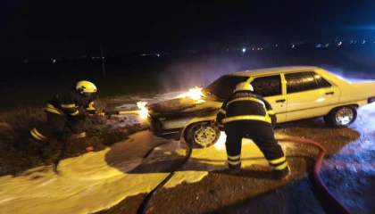 Antakyada otomobil yangını