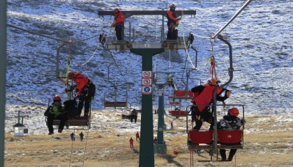 Antalyada gerçeği aratmayan teleferik kurtarma tatbikatı