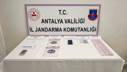 Araçta yapılan aramada 1 kilo 185 gram metamfetamin ele geçirdi