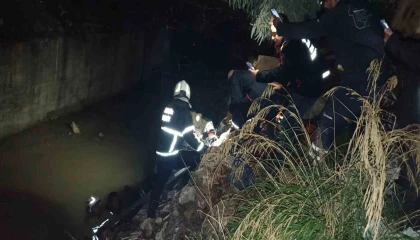 Defnede su kanalına düşen şahıs yaralandı