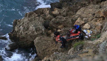 Falezlerde balık keyfi hastanede son buldu