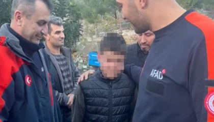 Haber alınamayan çocuğu AFAD ekipleri buldu