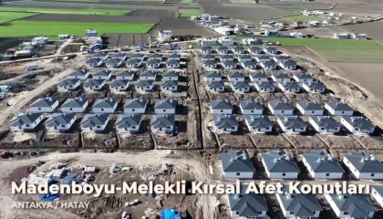 Hatayın kırsal mahallelerinde deprem konutlarında çalışmalarında sona gelindi