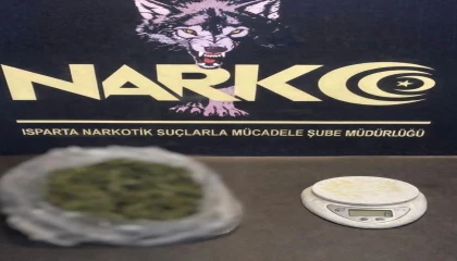 Ispartada uyuşturucu operasyonunda 2 gözaltı