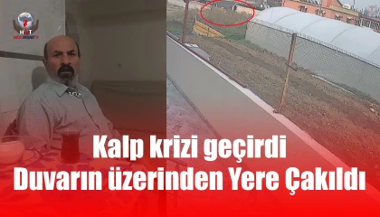 Kalp krizi geçiren adam duvarın üzerinden bahçeye düştü