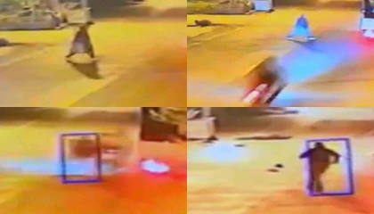 Kaza anı kamerada: Motosikletlinin çarptığı yaya hayatını kaybetti