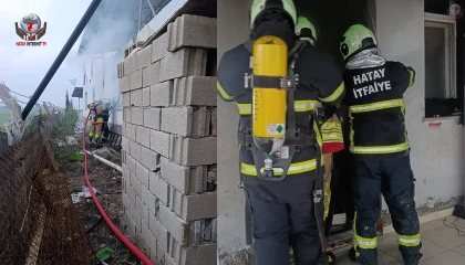 Kumluda müstakil ev yangını