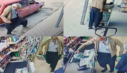 Mersinde içleri ısıtan görüntü: Çamurlu ayakkabısını çıkardı, çorapla markette alışveriş yaptı