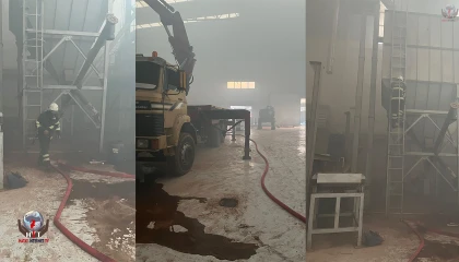 Reyhanlıda fabrika yangını