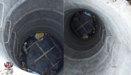 Su kuyusunda mahsur kalan yavru kedi, kurtarılarak annesine teslim edildi