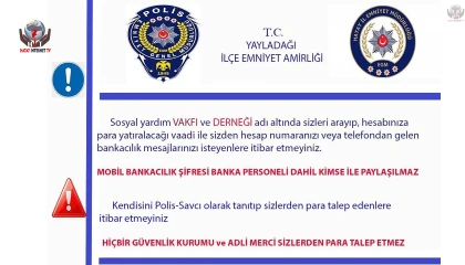 Yayladağı’nda emniyetten vatandaşlara dolandırıcılık uyarısı