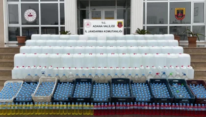 Adanada 2 bin 495 litre sahte alkol ele geçirildi