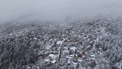Amanos eteklerinde kış masalı: Zorkun Yaylasında kar güzelliği
