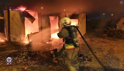 Antakyada konteyner yangını