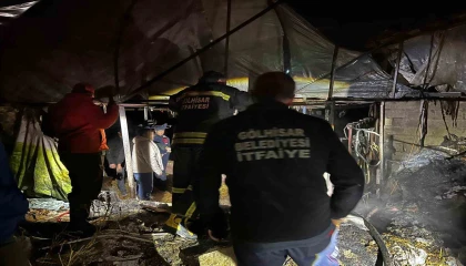 Burdurda ahır yangını korkuttu