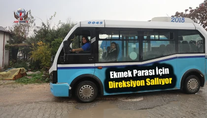 Dolmuşçu Zeynep, direksiyon sallayarak ekmek parasını kazanıyor