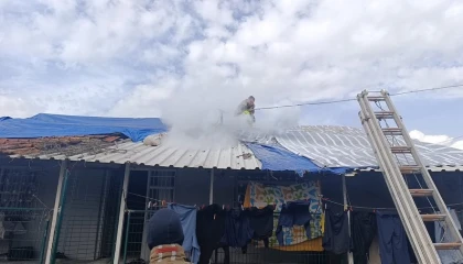 Dörtyolda çatı yangını