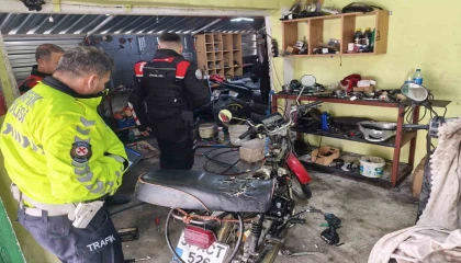 Hatay'da Motosiklet Tamircilerine Denetim