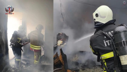 Hatayda alevlere teslim olan konteyner kullanılamaz hale geldi