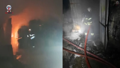 Hatayda konteyner alevlere teslim oldu