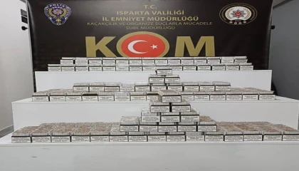 Ispartada 40 bin adet dolu makaron ele geçirildi