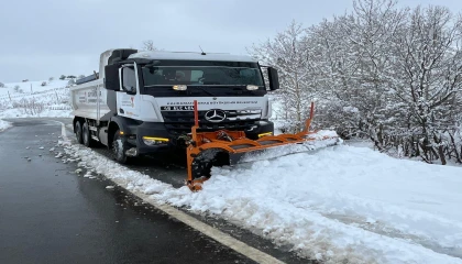 Kahramanmaraşta karla mücadele