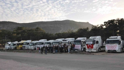 Mersin Silifkeli kamyonculardan taşeron tepkisi