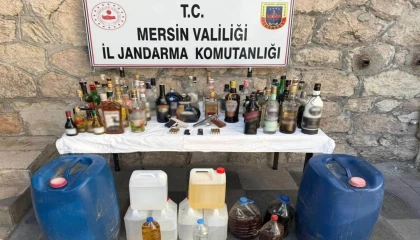 Mersinde 400 litre sahte içki ele geçirildi