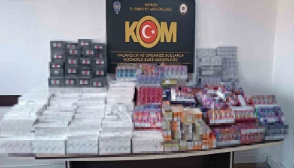 Mersinde binlerce kaçak ürün ele geçirildi