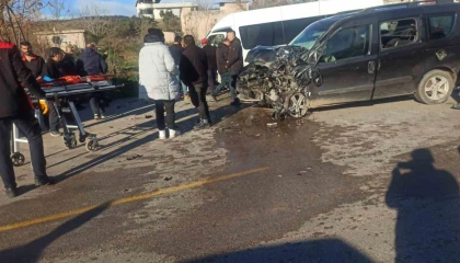 Osmaniyede 7 kişinin yaralandığı kaza kamerada