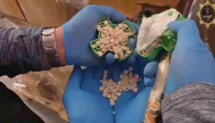 Plastik pervaneler içerisinde 107 kilogram ağılığında 642 bin uyuşturucu hap ele geçirildi