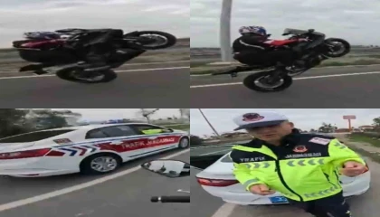 Ters yönde akrobatik hareketler pahalıya patladı: 30 bin TL ceza yediler