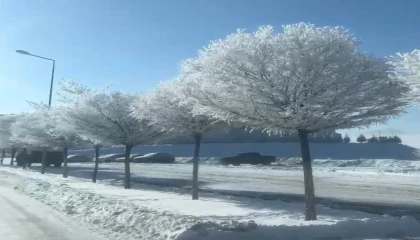 Tufanbeylide eksi 20 derecede kartpostallık manzara