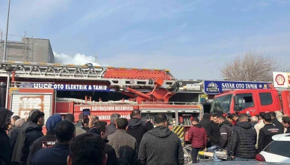 Yangını cep telefonuyla görüntülemek için birbirleriyle yarıştılar