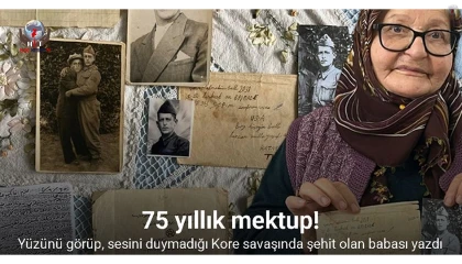 Yüzünü görüp, sesini duymadığı şehit babasının kendisi için yazdığı 75 yıllık mektubu yıllardır saklıyor