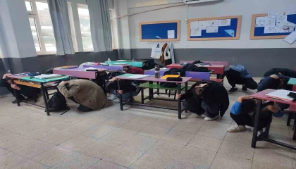 Antalyada gerçeğini aratmayan deprem ve yangın tatbikatı