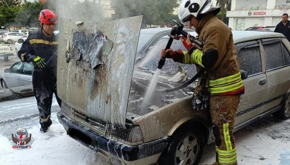 Dörtyolda TOFAŞ alevlere teslim oldu