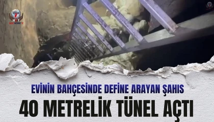 Evinin bahçesinde define arayan şahıs, 40 metre derinlik ve 3 metre genişlikte kuyu açtı