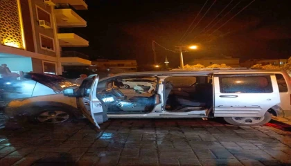 Gazipaşada araç yangını